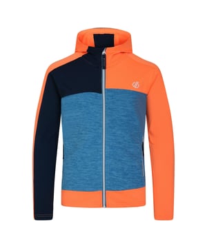 De Dare 2b Thriving II Core Stretch. Gemaakt van super stretch gerecyclede stof, zullen kleintjes klaar zijn voor avonturen zonder beperkingen. De kinderjas met ritssluiting heeft fleece panelen voor behaaglijke warmte. De natuurlijke antibacteriële geurbehandeling houdt ze fris. De essentiële capuchon en handzakken met rits zijn toegevoegd voor nog meer bescherming. Afgewerkt met UV50+ bescherming. Materiaal: 95% Polyester, 5% Elastaan. Ref: DKL390K03.