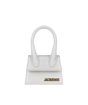 Jacquemus Le Chiquito witte minitas.Van glad leer met croco-reliëf.Gouden Jacquemus-logo op de voorkant.Versterkt handvat.Magnetische klepsluiting.Binnenzak.Afneembare verstelbare schouderband.Afmetingen: 12 x 9 cm.Made in Italy.