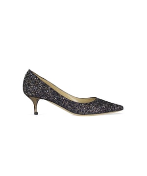 Jimmy Choo Aza pumps met veelkleurige glitters.Hak van 4 cm.Puntpunt.Leren zool en voering.Gemaakt in Italië.