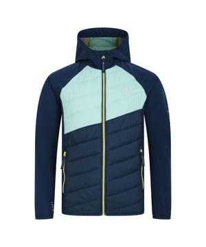 The Dare 2b Explore Hybrid. Little ones will be adventure-ready with the windproof, waterproof and breathable jacket. Thanks to the added stretch and the compact but warm padding, they'll stay agile, comfy and warm on the go. The kids' waterproof jacket is finished with stretch binding to the cuffs and hem. Material: 100% Polyester. Ref: DKN349L6V.