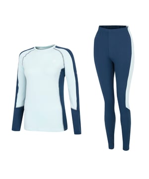 The Dare 2b Exchange III Base layer Set is crafted from advanced polyester thermal tech fabric, designed to recirculate heat from the body, providing uncompromised warmth. The fabric is fast wicking and quick-drying too, ensuring you stay dry and comfortable throughout your adventures. Enjoy the added benefit of a chemical-free anti-bacterial odour control treatment that'll keep you feeling fresh and confident. Material: 93% Polyester (Recycled), 7% Elastane. Ref: DWU4192M4.