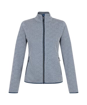 De Dare 2b Descend Sweater is gemaakt van gebreide jacquardstof van gerecycled polyester en biedt stijl, warmte en duurzaamheid tijdens je skiavonturen. De ritssluiting middenvoor en kinbeschermer zorgen voor een gemakkelijke pasvorm en extra bescherming tegen de elementen. Geniet van een knus en op maat gemaakt gevoel, dankzij de nauwsluitende pasvorm die wordt versterkt door stretch binddetails bij de manchetten en zoom. Blijf georganiseerd met de twee handige ritszakken aan de onderkant. De ski sweater combineert fashion-forward design met functionaliteit en is de ultieme keuze voor avonturiers. Materiaal: 100% polyester. Ref: DWA729K2F.