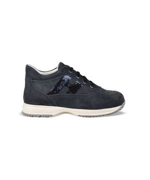 Hogan sneakers van roze suède.Rubberen zool.Gemaakt in Italië.