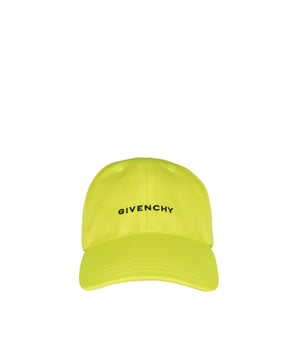 Gorra Givenchy de poliamida amarilla.Logotipo negro en la visera.Logotipo monograma negro en la espalda.Ajustable en la parte trasera.Ojales bordados en la parte superior.Made in Italy.