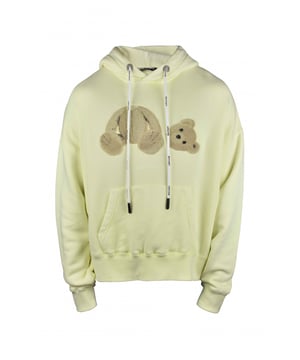 Sudadera Palm Angels amarillo pastel.Sudadera con capucha y cordones blancos.Motivo del osito Teddy.Bolsillo delantero tipo canguro.Bordes de canalé.100% algodón.Made in Italy.