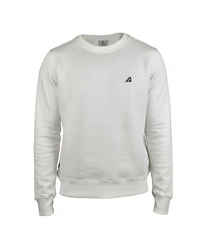 Sudadera Autry de algodón blanco roto.Logotipo bordado en el pecho.Logotipo Autry  Bob Lutz  negro estampado en la espalda.Cuello redondo.Mangas largas.100% algodón.