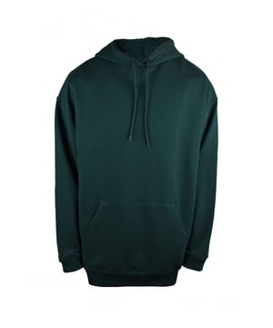 Sudadera con capucha de algodón verde de Balenciaga.  Capucha con cordón.Logotipo blanco estampado en la espalda.Bolsillo canguro.Mangas largas. Corte oversize.