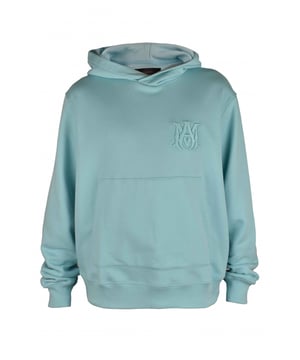 Sudadera con capucha Amiri en algodón turquesa.Logotipo MA bordado en el pecho.Logotipo Amiri bordado en la espalda.Bolsillo canguro.Bordes acanalados.Made in Italy.