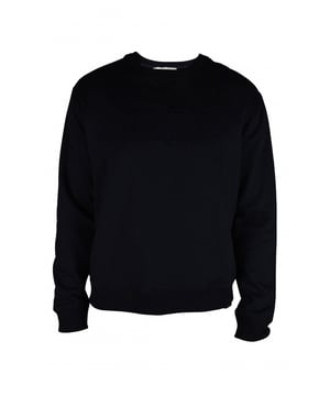 Schwarzer Pullover von Valentino aus Baumwolle.Geprägtes Logo auf der Vorderseite.Rundhalsausschnitt, am Halsausschnitt eingenähtes V.Lange Ärmel.Gerippte Abschlüsse.  100% Baumwolle.Made in Italy.