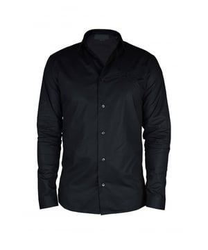 Gold Cut LS Skull Philipp Plein Hemd in Schwarz.Totenkopfstickerei auf der linken Brust.100% Baumwolle.Made in Italy.