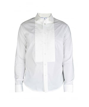 Off White Langarmshirt aus weißer Baumwolle.NOW Logodruck auf der Rückseite.Abnehmbare Brusttasche mit Logoprägung.Verschluss des ersten Knopfes vorne in Form einer Nuss.Klassischer Kragen, geknöpfte Manschetten.Made in Italy.