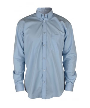 Balenciaga Oversize-Hemd aus blauer Baumwolle.Weißes  BALENCIAGA -Logo auf dem Rücken des Hemdes.Lange Ärmel.Tasche auf der Brust.Klassischer Kragen.Verschluss mit blauen Knöpfen.100 % Baumwolle.