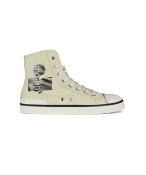 Zapatillas altas Isabel Marant en algodón blanco.Modelo Benkeenh.Logotipo de la firma impreso en el lateral.Cierre frontal con cordones.Dedo del pie de almendra.Suela de goma blanca.