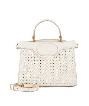 Our timeless Daily tote bag features an embossed logo and top handle. The central monogrammed lined compartment is perfect for your day-to-day essentials, while the part chain shoulder strap can transform the look from a shoulder bag to a cross body and adds to the versatility of this chic style.