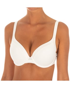 This underwired bra with elastic sides is designed to provide firm support and long-lasting comfort. With elastic sides that adapt to your body, it ensures a flexible fit and a secure fit all day long. Made from high-quality materials, it includes soft, breathable cups that promote air circulation. Adjustable, padded straps ensure a custom fit, preventing discomfort.
 Its elegant design makes it ideal for both everyday use and special occasions, and its versatility makes it an essential staple in any wardrobe.

 Main features:
 - Hoops for firm support and silhouette enhancement.
 - Elastic sides for a flexible fit.
 - Soft and breathable cups.
 - Adjustable, padded straps for added comfort.
 - Available in a variety of colors and styles.
 - Ideal for everyday use and special occasions.

 Composition: 51% Polyester, 40% Polyamide, 9% Elastane

 Care:
Wash at max. 40º.
 - Do not bleach.
 - Do not use dryer.
 - Do not iron.
 - Do not dry clean.