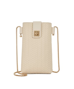 Treat yourself to timeless style with the Keystone Cross-Body Bag.Perfectly sized for your small essentials  this versatile micro bag is crafted with a classic woven finish that adds texture and elegance to any outfit. The chic chain strap and gold-tone branding elevate your everyday look while the signature turn-lock fastening and printed lining provide both function and flair. Compact yet statement-making  Keystone is your go-to companion for effortless sophistication.