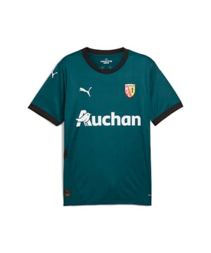 PRODUCT STORY: Gear up like RC Lens' finest with the official 24/25 Away Jersey. Built for performance, it features moisture-wicking dryCELL tech to keep you feeling cool and comfortable. FEATURES & BENEFITS: dryCELL: Performance technology designed to wick moisture from the body and keepyou free of sweat during exercise; As part of the RE:FIBRE program, this garment is made of at least 95% recycled material from textile waste and other used materials. DETAILS: Regular fit; 170 gsm, Jacquard; Crew neck; Short sleeves; Official team branding.  Our model is 183 cm tall and is wearing size M UK.