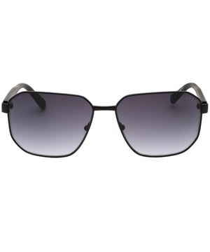 Guess Black Sunglasses, Lens Width = 59mm, Nose Bridge Width = 15mm, Arm Length = 145mm, Sunglasses, Sunglasses Case, Cleaning Cloth and Care Instructions all Included, 100% Protection Against UVA & UVB Sunlight and Conform to British Standard EN 1836:2005, Black Sunglasses, 100% Plastic