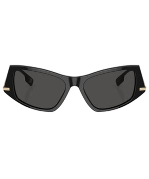 Gafas de sol negras Burberry, ancho de la lente = 52 mm, ancho del puente nasal = 16 mm, longitud del brazo = 140 mm, gafas de sol, estuche para gafas de sol, paño de limpieza e instrucciones de cuidado, todo incluido, 100 % de protección contra la luz solar UVA y UVB y cumplen con la norma británica EN 1836:2005, gafas de sol negras, 100 % metal