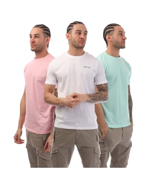 Mens Nicce Iversent 3-Pack T-Shirt in multi colour.- Crew neck.- Short sleeves.- Printed branding.- Straight hem.- 100% Cotton.- Ref: NC2A131858BS2