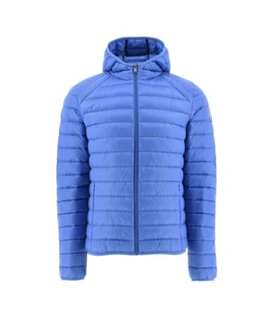 Mens JOTT Nico Lightweight Down Jacket in azure.The men's down jacket NICO comes with a hood fully covering the head. The jacket's feather and down padding will keep you warm  comfortable and fashionable this season.- Thermal insulation: light- Water repellent- Compact- Responsible down.- Fitted cut.- Main material: 100% Polyamide.  Lining: 100% Polyamide. Filling: 90% Down  10% Feather.- Ref: PS23MDOW01-183