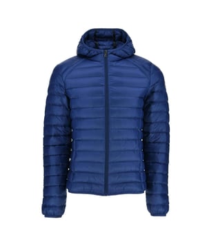 Mens JOTT Nico Lightweight Down Jacket in dark denim.(Re)discover the iconic NICO padded hooded jacket  one of our brand’s best sellers  in a line of highly trendy new colours this season. Picking one and only one will be a hard call!- Water-repellent satin-quilted fabric- RDS-certified down and feather filling- Fitted cut- Hooded- 2 invisible side pockets- Inside seams in contrasting colour- Original felt logo on left sleeve- Packable- Main fabric: 100% Polyamide.  Lining: 100% Polyamide.  Filling: 90% Down  10% Feather.- Ref: P000MDOW01-195