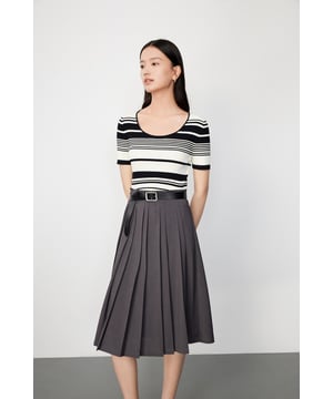 Suéter de lana a rayas Lily Business Fashion para mujer, color blanco roto