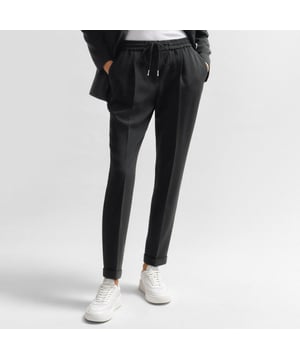 easy pants with drawstring details - teamwear trousers for all customers available - perfect to dress up or down for every wearing occasion - iconic stripe cord ends