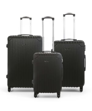 Travel confidently with this robust cabin suitcase, designed for security and ease of movement. Crafted from durable ABS, it features an integrated combination lock for enhanced protection and a smooth 8-wheel spinner system for effortless navigation.

Features:

Integrated Combination Lock: Provides secure travel with a built-in, TSA-compliant combination lock, ensuring your belongings remain safe while allowing for airport security inspections without damage.
8-Wheel Spinner System: Equipped with eight smooth-rolling spinner wheels, this system offers effortless 360-degree maneuverability, making it easy to navigate crowded airports and train stations.
Durable ABS Hardshell: Constructed from high-quality ABS material, the hard shell provides robust protection against impacts and scratches, ensuring your belongings stay safe throughout your journey.
Specifications:

Cabin
Dimensions: 55 x 27 x 22 cm
Weight: 2.50kg
Capacity: 38L

Medium
Dimensions: 66 x 46 x 28 cm
Weight: 3.30kg
Capacity: 69L

Large
Dimensions: 66 x 48 x 31 cm
Weight: 4.0kg
Capacity: 101L
NOTE : These suitcases are sold individually not as set, so please select your prefered size!