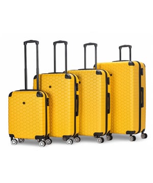 Deze uitbreidbare hardshell-kofferset is ontworpen voor de moderne reiziger en biedt een perfecte balans tussen duurzaamheid, veiligheid en extra ruimte. Of u nu voor zaken of plezier vliegt, deze stijlvolle koffers zijn gebouwd om soepel en gemakkelijk te verplaatsen en tegelijkertijd uw bezittingen veilig te houden. Kenmerken: • Duurzaam hardshell-ontwerp - Stevige, slagvaste buitenkant om uw bagage te beschermen tegen stoten en stoten tijdens uw reis. • Uitbreidbare opbergruimte - Voeg tot 20% meer ruimte toe met de uitbreidbare rits, perfect voor het inpakken van extra items of souvenirs. • Geïntegreerd combinatieslot - Ingebouwd TSA-conform slot zorgt ervoor dat uw bagage veilig en gemakkelijk toegankelijk blijft voor de luchthavenbeveiliging. • 8-wiel spinnersysteem - Dubbel 4-wielontwerp zorgt voor soepele, 360° rotatie, waardoor het manoeuvreren van uw bagage een fluitje van een cent wordt. Afmetingen en specificaties: • Cabine: 55 x 40 x 20 cm | Gewicht: 2,9 kg | Inhoud: 37L • Medium: 73 x 47 x 25 cm | Gewicht: 3,7 kg | Inhoud: 72 l • Groot: 78 x 52 x 28 cm | Gewicht: 4,3 kg | Inhoud: 96 l • Extra groot: 87 x 57 x 34 cm | Gewicht: 5,2 kg | Inhoud: 135 l Dankzij de robuuste buitenkant en de ruime opbergruimte zorgt deze bagageset ervoor dat u slim, georganiseerd en stijlvol reist.