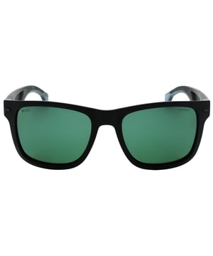 Hugo Boss Black Sunglasses, Lens Width = 55mm, Nose Bridge Width =19mm, Arm Length = 140mm, Sunglasses, Sunglasses Case, Cleaning Cloth and Care Instructions all Included, 100% Protection Against UVA & UVB Sunlight and Conform to British Standard EN 1836:2005, Green Lens Sunglasses, 100% Plastic, Polarized Lens