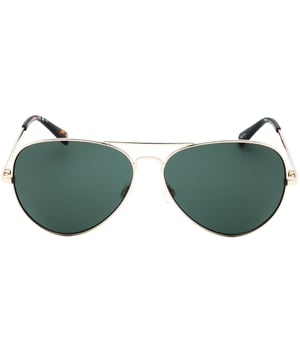 Brandneue Light Gold Banana Republic-Sonnenbrille, Linsenbreite = 59 mm, Breite des Nasenstegs = 14 mm, Bügellänge = 140 mm, Sonnenbrille, Sonnenbrillenetui, Reinigungstuch und Pflegehinweise im Lieferumfang enthalten, 100 % Schutz vor UVA- und UVB-Sonnenlicht und entspricht der britischen Norm EN 1836:2005, Sonnenbrille mit grünen Gläsern, 100 % Metall