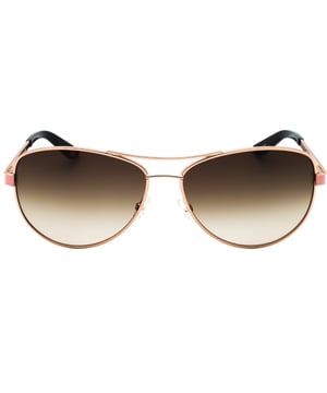Gafas de sol Juicy Couture en oro rojo, ancho de la lente = 60 mm, ancho del puente nasal = 14 mm, longitud del brazo = 135 mm, gafas de sol, estuche para gafas de sol, paño de limpieza e instrucciones de cuidado, todo incluido, 100 % de protección contra la luz solar UVA y UVB y cumplen con la norma británica EN 1836:2005, lentes SF marrones