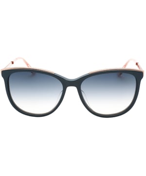 Juicy Couture Roségoldene Sonnenbrille, Brillenglasbreite = 55 mm, Nasenstegbreite = 16 mm, Bügellänge = 140 mm, Sonnenbrille, Sonnenbrillenetui, Reinigungstuch und Pflegehinweise im Lieferumfang enthalten, 100 % Schutz vor UVA- und UVB-Sonnenlicht und entspricht der britischen Norm EN 1836:2005, blaue Gläser