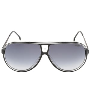 Haz una declaración con estas gafas de sol Carrera. Elaborados con estilo y elegancia, ofrecen 100% de protección UV, lo que los convierte en el accesorio perfecto para un look inolvidable. El accesorio perfecto para llevar tu estilo a un nivel superior, ancho del puente nasal = 10 mm, ancho de la lente = 63 mm, longitud del brazo = 135 mm, gafas de sol, estuche para gafas de sol todo incluido, 100 % de protección contra la luz solar UVA y UVB y conforme a la norma británica EN 1836:2005, gafas de sol con lentes sombreadas grises, 100 % plástico