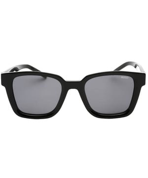 Hugo Boss Black Sunglasses, Lens Width = 51mm, Nose Bridge Width =21mm, Arm Length = 145mm, Sunglasses, Sunglasses Case, Cleaning Cloth and Care Instructions all Included, 100% Protection Against UVA & UVB Sunlight and Conform to British Standard EN 1836:2005, Grey Lens Sunglasses, 100% Plastic