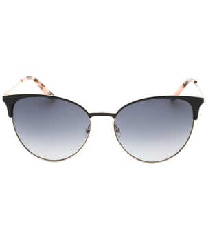 Gafas de sol Juicy Couture en color negro mate, ancho de la lente = 58 mm, ancho del puente nasal = 16 mm, longitud del brazo = 140 mm, gafas de sol, estuche para gafas de sol, paño de limpieza e instrucciones de cuidado, todo incluido, 100 % de protección contra la luz solar UVA y UVB y cumplen con la norma británica EN 1836:2005, lentes SF gris oscuro