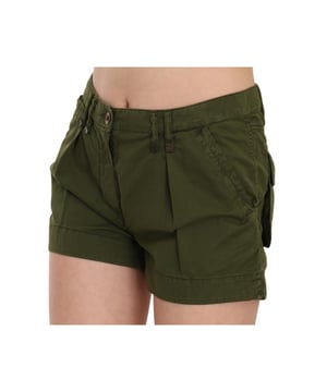Nuevo con etiquetas  
Color: Verde  
Modelo: Short Mini de Cintura Media  
Cierre con cremallera  
Detalles del logo  
Material: 100% Algodón  
Diseñado para mujeres  