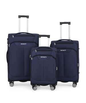 Upgrade uw reisbenodigdheden met de 8-wiel lichtgewicht kofferset, ontworpen voor stijl, duurzaamheid en bruikbaarheid. Deze soft-shell bagageset is gemaakt van hoogwaardig nylon en biedt een strak uiterlijk en uitzonderlijke prestaties voor al uw reizen. Kenmerken: Lichtgewicht nylon materiaal: Duurzaam maar lichtgewicht, waardoor het gemakkelijk te hanteren is en langdurig gebruik garandeert. Soft-Shell ontwerp: Biedt flexibiliteit en veerkracht om schokken tijdens het reizen te absorberen. Veilig TSA-slot: Houdt uw bezittingen veilig en TSA-conform voor naadloze veiligheidscontroles op de luchthaven. 4X dubbele wielen met 360° mobiliteit: Zorgt voor moeiteloze manoeuvreerbaarheid over verschillende oppervlakken. Ergonomische telescopische handgreep: Ontworpen voor comfort en eenvoudige bediening. Georganiseerd interieur: Inclusief spanriemen, compartimenten met rits en gaasverdelers voor probleemloos inpakken. Afmetingen en specificaties: Cabine: Afmetingen: 36,5 x 23,5 x 58 cm Gewicht: 2,50 kg Capaciteit: 43L Medium: Afmetingen: 42 x 26 x 67 cm Gewicht: 3,40 kg Capaciteit: 64L Groot: Afmetingen: 48 x 30 x 76 cm Gewicht: 4,30 kg Capaciteit: 98L Deze veelzijdige kofferset is perfect voor alle soorten reizen, of het nu een korte reis of een langere vakantie is. Het strakke zwarte ontwerp zorgt voor tijdloze elegantie, terwijl de lichtgewicht constructie en geavanceerde functies ongeëvenaard gemak bieden. Let op: Dit product is een set van 3 maten (Small (Cabin), Medium en Large).