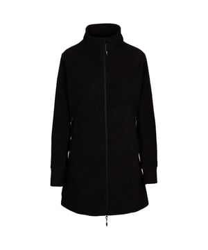 100% Recyceltes Polyester. Gewebe: Gebürstet, Fleece, Weiche Haptik. Design: Unifarben. Gewebetechnik: Pillingfrei, langlebig. Bündchen: Doppellagig. Langärmlig. Stehkragen. Länge: Lang. Taschenart: Zwei Seitentaschen, Reißverschluss. Durchgehender Reißverschluss. XS: 81,28 cm. S: 86,36 cm. M: 90,17 cm. L: 96,52 cm. XL: 102 cm. XXL: 107 cm.