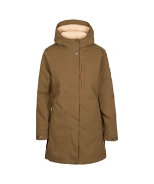 Materiaal buitenkant: 67% Katoen, 33% Polyester. Voering: 100% polyester. Vulling: 100% polyester. Voering: Sherpa Fleece. Stof: Zacht aanvoelend, TPU membraan, geweven. Ontwerp: Eenvoudig. Stoftechnologie: Waterdicht. Manchet: verstelbaar, stud. Halslijn: Kapitein. Mouwtype: Met lange mouwen. Gewatteerd, Mouwlap. Eigenschappen van de kap: Verstelbaar, Grown On Hood. Lengte: Lang. Zakken: 2 Zijzakken, 1 Borstzak, Rits. Bevestiging: Volledige ritssluiting, Stud. Hem: Gebogen. XXS: 31 in. XS: 32 in. S: 34 in. M: 36 in. L: 38 in. XL: 40 in. XXL: 42 in.