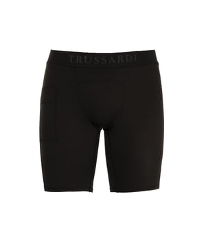 Verhoog je actieve look met de leggingshorts van Trussardi, waarin stijl en functionaliteit samenkomen in een kledingstuk dat is ontworpen om met je mee te bewegen. Gemaakt van stretch en ademende stoffen, bieden ze een aansluitende pasvorm die het silhouet verbetert zonder aan comfort in te boeten. Perfect voor sport, vrije tijd of een dynamische zomer, voegen ze een stedelijke en verfijnde touch toe aan zelfs de meest casual momenten.