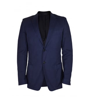 Prada Jacke aus blauer Baumwolle.Außen und Innentaschen.Knöpfe an der Unterseite der Ärmel.Leichte Öffnung hinten.Knopfverschluss.100% Baumwolle.Made in Italy.