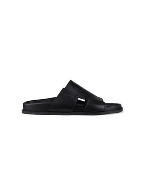 Sandalias Valentino VLogo de piel negra.Logotipo  V  en relieve.Suela negra.Made in Italy.