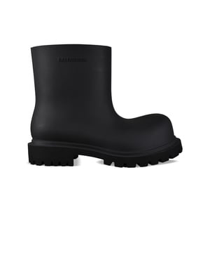 Botines Balenciaga Steroid negros.Enteramente en EVA (etileno vinil acetato).Logotipo Balenciaga en el exterior.Estilo slip-on. Pala extra redonda.Suela negra gruesa con muescas.Made in Italy.