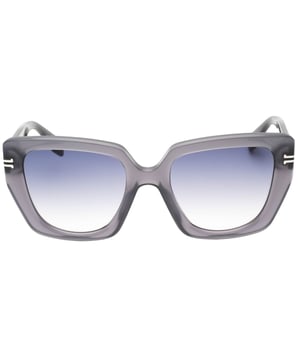 Marc Jacobs Grey Sunglasses, Lens Width = 53mm, Nose Bridge Width = 20mm, Arm Length = 140mm, Sunglasses, Sunglasses Case, Cleaning Cloth and Care Instructions all Included, 100% Protection Against UVA & UVB Sunlight and Conform to British Standard EN 1836:2005, Dark Grey SF Lens Sunglasses, 100% Plastic