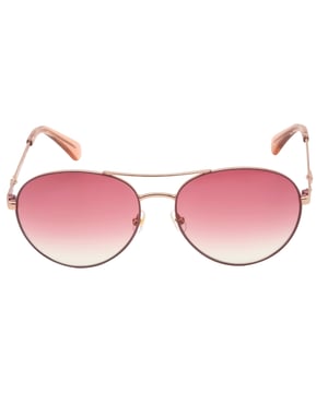 Experience luxury and sophistication with the Kate Spade Sunglass. Crafted from the finest materials, these sleek sunglasses feature 100% UVA/UVB protection and refined metallic accents. Admire the sophisticated Kate Spade style with these timeless sunglasses., Rose Gold Sunglass, Nose Bridge Width = 17mm, Lens Width = 60mm, Arm Length = 140mm, Sunglasses, Sunglasses Case, Cleaning Cloth and Care Instructions all Included, 100% Protection Against UVA & UVB Sunlight and Conform to British Standard EN 1836:2005, Rose Gold Sunglasses