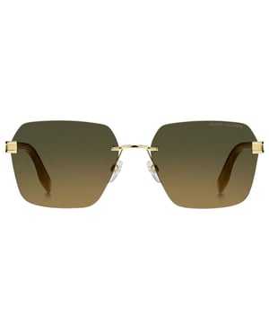 Marc Jacobs Brown Sunglasses, Lens Width = 61mm, Nose Bridge Width = 17mm, Arm Length = 145mm, Sunglasses, Sunglasses Case, Cleaning Cloth and Care Instructions all Included, 100% Protection Against UVA & UVB Sunlight and Conform to British Standard EN 1836:2005, Brown Sunglasses, 100% Metal