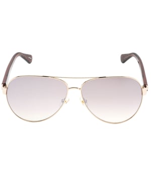 Ervaar luxe en verfijning met de Kate Spade zonnebril. Deze strakke zonnebril is gemaakt van de beste materialen en biedt 100% UVA/UVB-bescherming en verfijnde metallic accenten. Bewonder de verfijnde Kate Spade-stijl met deze tijdloze zonnebril. Gouden zonnebril, breedte neusbrug = 12 mm, lensbreedte = 59 mm, armlengte = 140 mm, zonnebril, zonnebrillendoos, schoonmaakdoekje en onderhoudsinstructies allemaal inbegrepen, 100% bescherming tegen UVA- en UVB-zonlicht en conform de Britse norm EN 1836:2005, Gouden zonnebril, 100% metaal