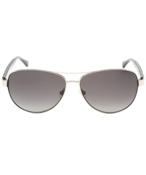 Experience luxury and sophistication with the Kate Spade Sunglass. Crafted from the finest materials, these sleek sunglasses feature 100% UVA/UVB protection and refined metallic accents. Admire the sophisticated Kate Spade style with these timeless sunglasses., Silver Sunglass, Nose Bridge Width = 12mm, Lens Width = 57mm, Arm Length = 140mm, Sunglasses, Sunglasses Case, Cleaning Cloth and Care Instructions all Included, 100% Protection Against UVA & UVB Sunlight and Conform to British Standard EN 1836:2005, Silver Sunglasses